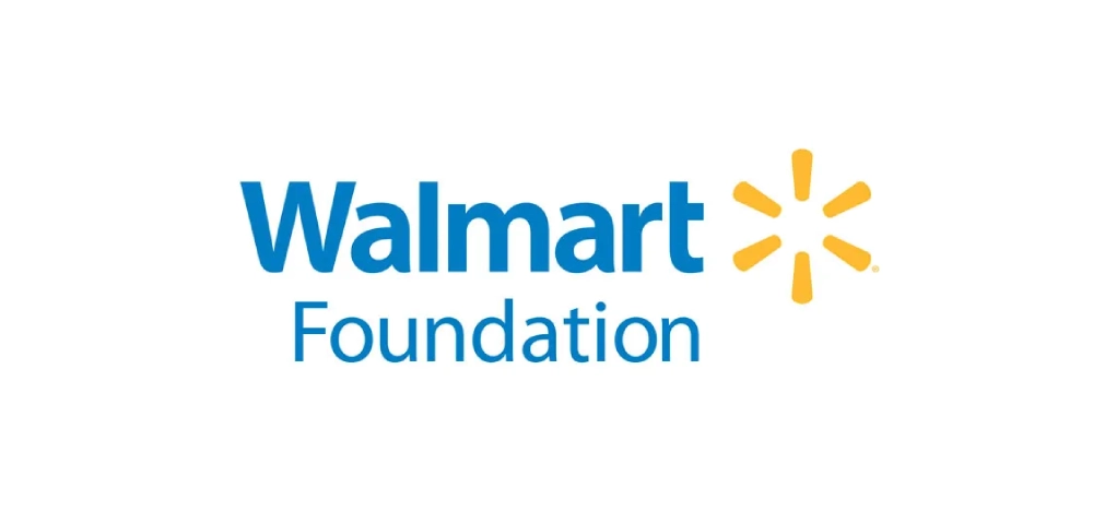 Walmart Foundation logo with blue and yellow colors.