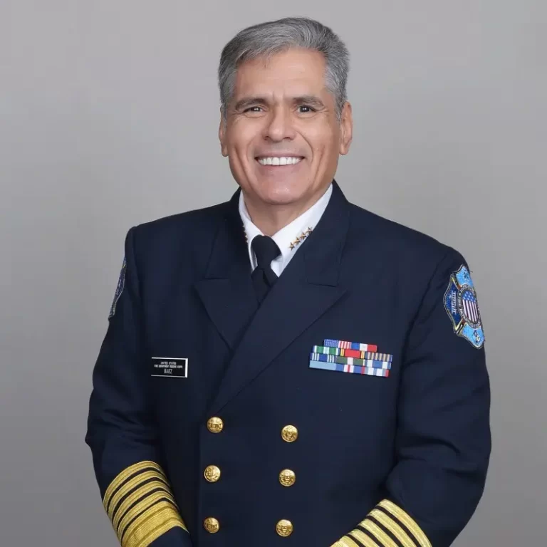 Smiling uniformed officer with medals