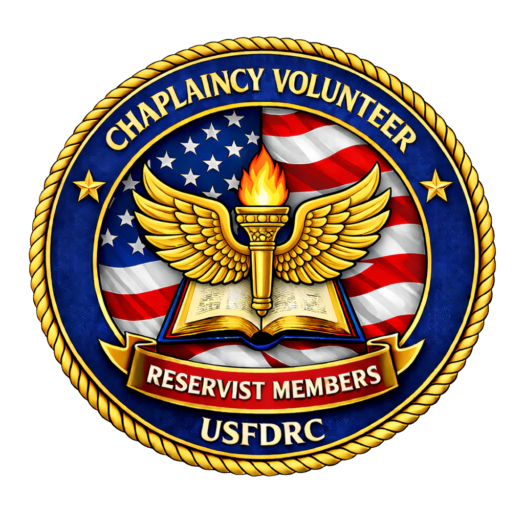 Chaplaincy volunteer reservist emblem with torch